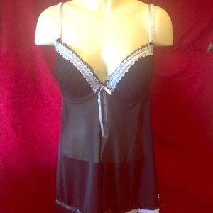 Size 1x Black Teddie with Pantie